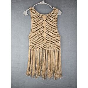 Aimage Tank Top Crochet Fringe Boho Hippie Festival Western Cowgirl